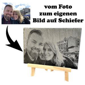 Schieferplatte mit deiner Fotogravur